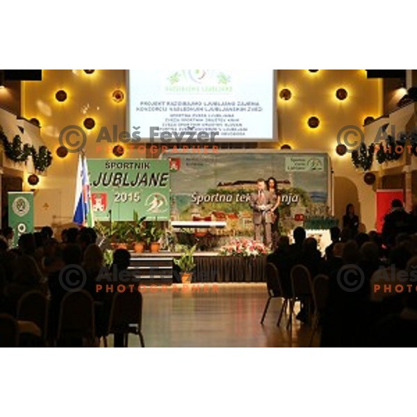 Award giving Gala Night for Best Sportsman of Ljubljana 2015 in Festival Hall, Ljubljana, Slovenia on December 10, 2015