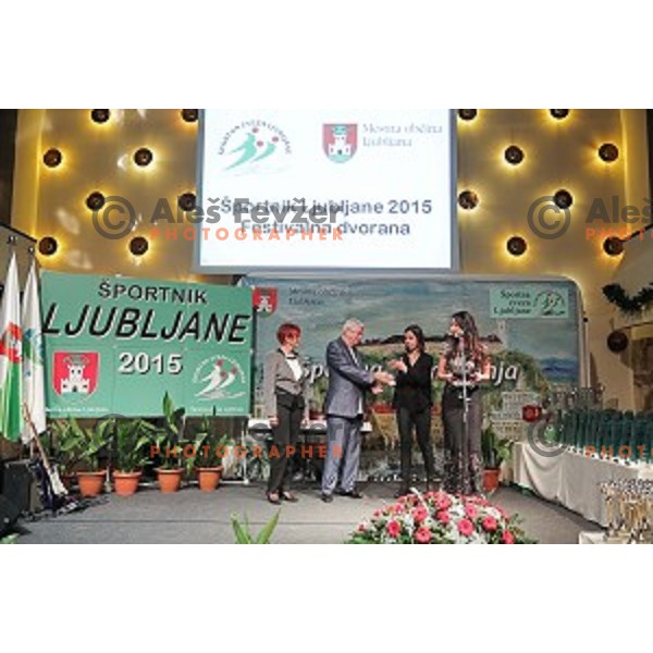 Award giving Gala Night for Best Sportsman of Ljubljana 2015 in Festival Hall, Ljubljana, Slovenia on December 10, 2015