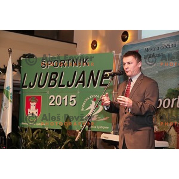 Award giving Gala Night for Best Sportsman of Ljubljana 2015 in Festival Hall, Ljubljana, Slovenia on December 10, 2015
