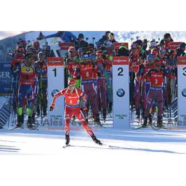 Ole Einar Bjorendalen during BMW IBU World Cup Biathlon Men Pursuit 12.5km at Pokljuka, Slovenia on December 19, 2015