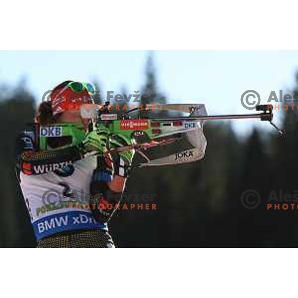 Laura Dahlmeier during BMW IBU World Cup Biathlon Women Pursuit 10km at Pokljuka, Slovenia on December 19, 2015
