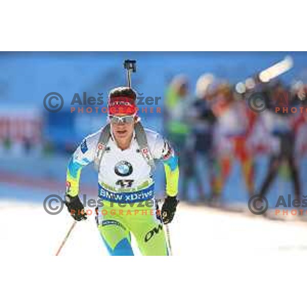 Teja Gregorin during BMW IBU World Cup Biathlon Women Pursuit 10km at Pokljuka, Slovenia on December 19, 2015