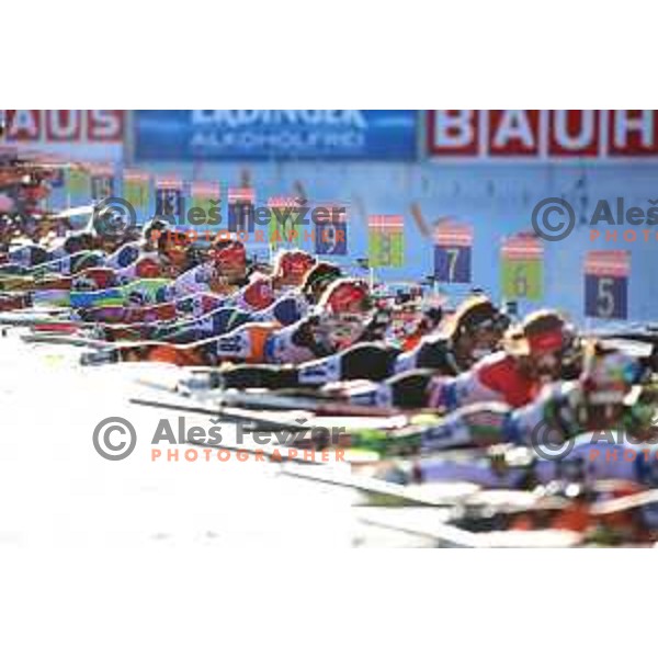Teja Gregorin during BMW IBU World Cup Biathlon Women Pursuit 10km at Pokljuka, Slovenia on December 19, 2015