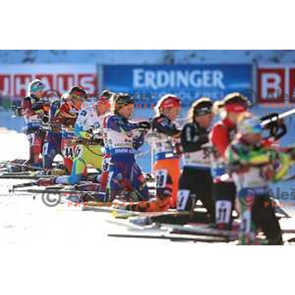 Teja Gregorin during BMW IBU World Cup Biathlon Women Pursuit 10km at Pokljuka, Slovenia on December 19, 2015