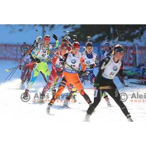 Teja Gregorin during BMW IBU World Cup Biathlon Women Pursuit 10km at Pokljuka, Slovenia on December 19, 2015