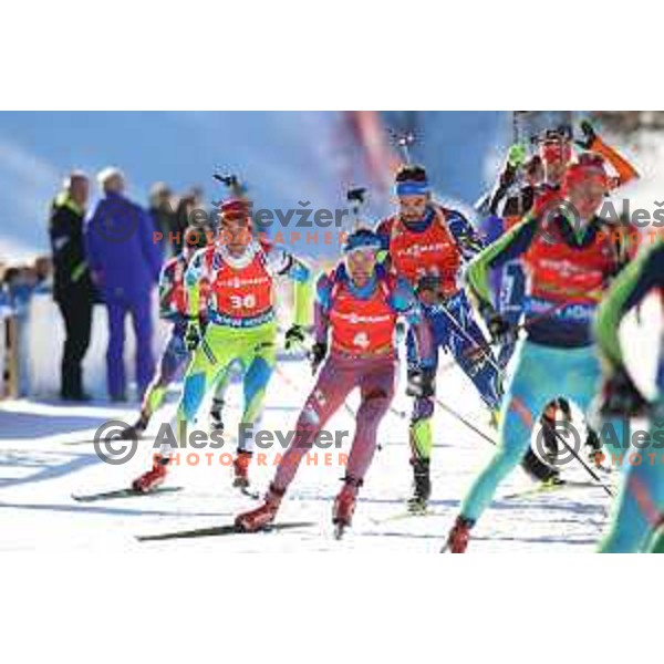 Jakov Fak during BMW IBU World Cup Biathlon Men Pursuit 12.5km at Pokljuka, Slovenia on December 19, 2015