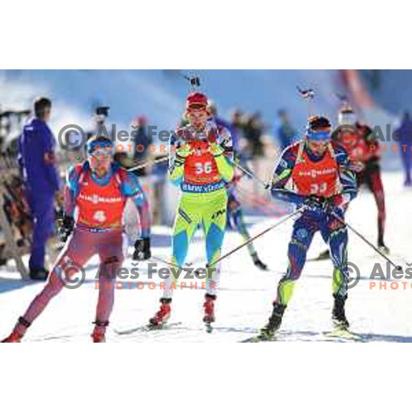 Jakov Fak during BMW IBU World Cup Biathlon Men Pursuit 12.5km at Pokljuka, Slovenia on December 19, 2015