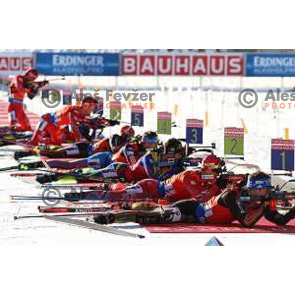 Simon Schempp during BMW IBU World Cup Biathlon Men Pursuit 12.5km at Pokljuka, Slovenia on December 19, 2015