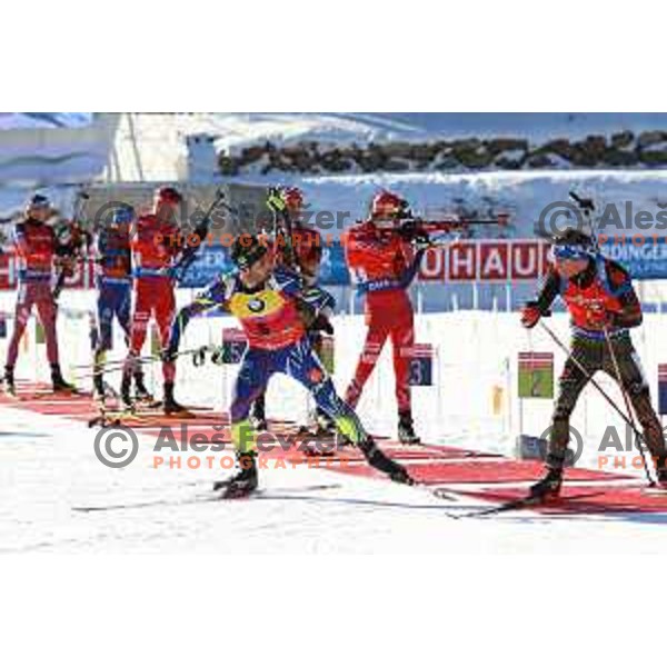Martin Fourcade during BMW IBU World Cup Biathlon Men Pursuit 12.5km at Pokljuka, Slovenia on December 19, 2015