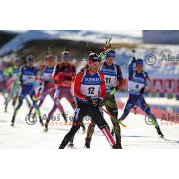 BMW IBU World Cup Biathlon Men Mass Start 15km at Pokljuka, Slovenia on December 20, 2015