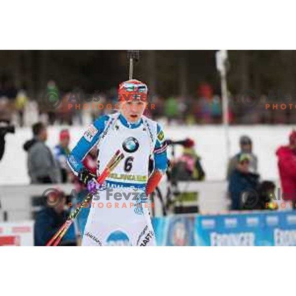 Kaisa Makarainen during BMW IBU World Cup Biathlon Women Mass Start 12.5km at Pokljuka, Slovenia on December 20, 2015