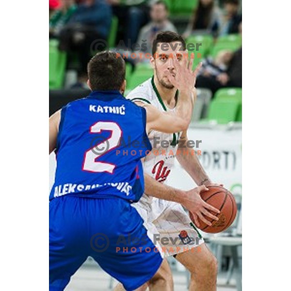 Mitja Nikolic in action during ABA League basketball match between Union Olimpija Ljubljana - Igokea, Stozice, Ljubljana, 20.12.2015