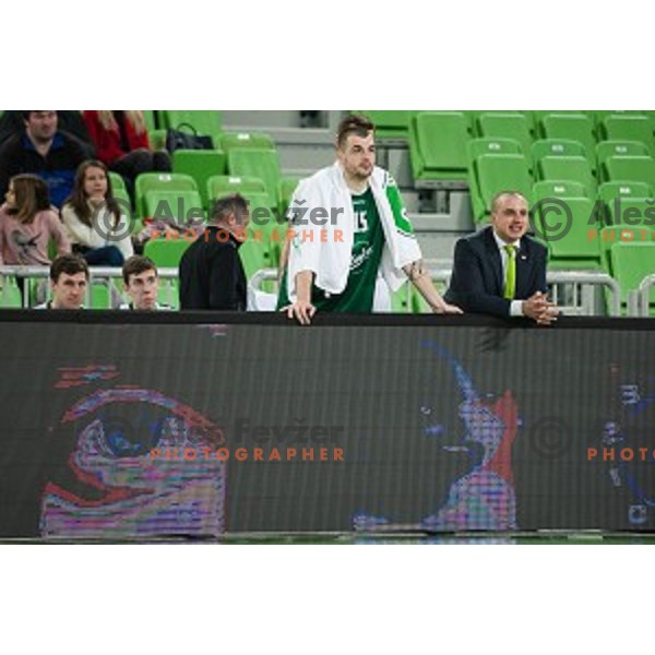 Sava Lesic in action during ABA League basketball match between Union Olimpija Ljubljana - Igokea, Stozice, Ljubljana, 20.12.2015