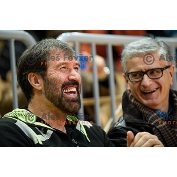 Veselin Vujovic, Franjo Bobinac in action during friendly handball match between Slovenia - Croatia, Bonifika, Koper, 09.01.2016