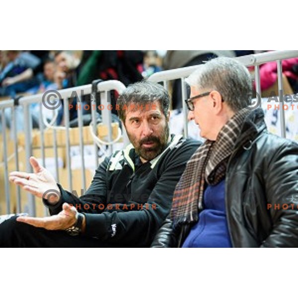 Veselin Vujovic, Franjo Bobinac in action during friendly handball match between Slovenia - Croatia, Bonifika, Koper, 09.01.2016