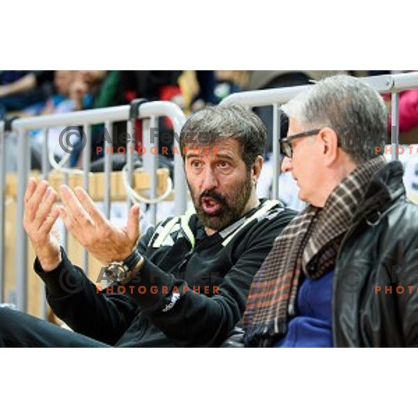 Veselin Vujovic, Franjo Bobinac in action during friendly handball match between Slovenia - Croatia, Bonifika, Koper, 09.01.2016