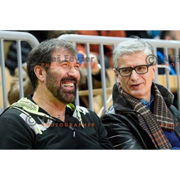 Veselin Vujovic, Franjo Bobinac in action during friendly handball match between Slovenia - Croatia, Bonifika, Koper, 09.01.2016