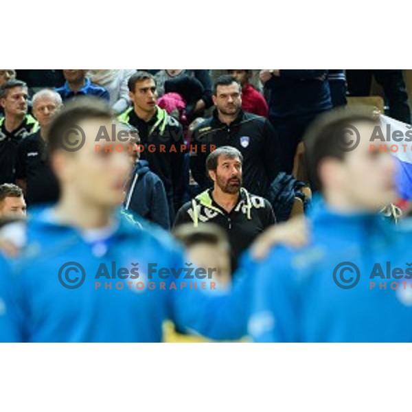 Veselin Vujovic in action during friendly handball match between Slovenia - Croatia, Bonifika, Koper, 09.01.2016