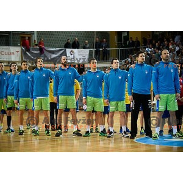 Slovenija in action during friendly handball match between Slovenia - Croatia, Bonifika, Koper, 09.01.2016