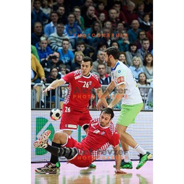 Dragan Gajic in action during friendly handball match between Slovenia - Croatia, Bonifika, Koper, 09.01.2016