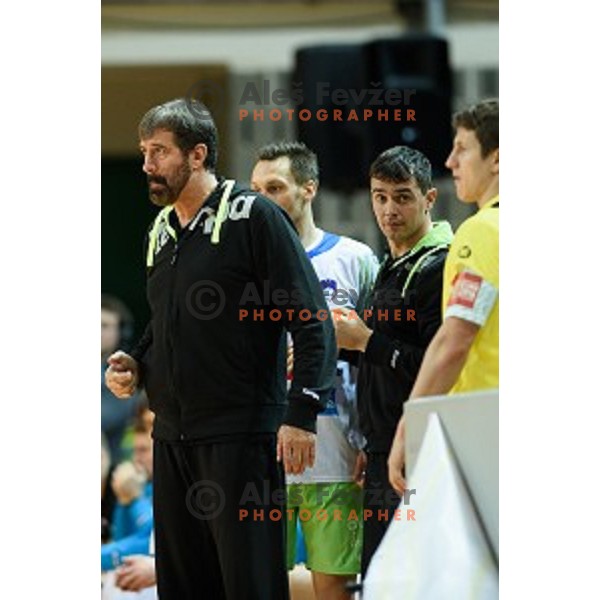 Veselin Vujovic in action during friendly handball match between Slovenia - Croatia, Bonifika, Koper, 09.01.2016