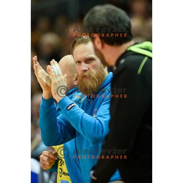 Miha Zvizej in action during friendly handball match between Slovenia - Croatia, Bonifika, Koper, 09.01.2016