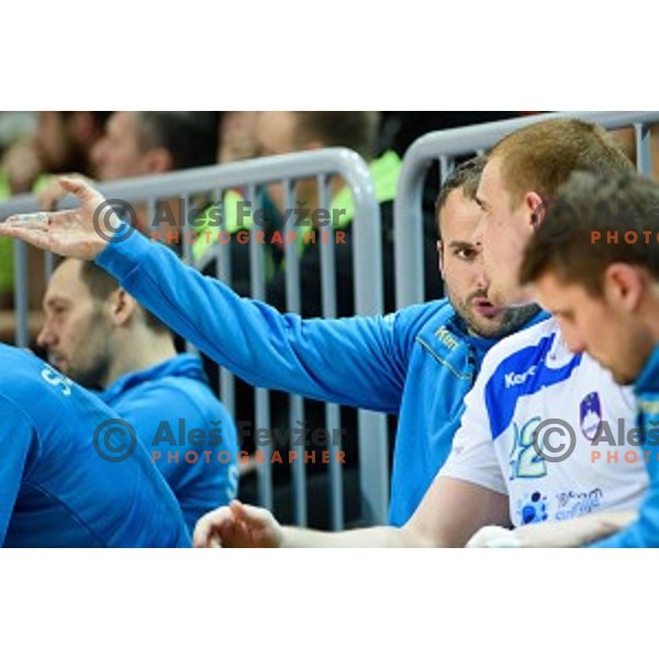 Uros Zorman in action during friendly handball match between Slovenia - Croatia, Bonifika, Koper, 09.01.2016