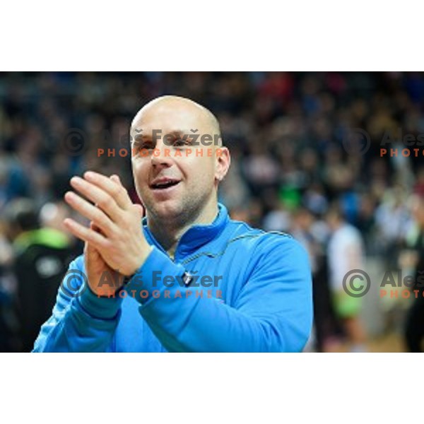 Gorazd Skof in action during friendly handball match between Slovenia - Croatia, Bonifika, Koper, 09.01.2016