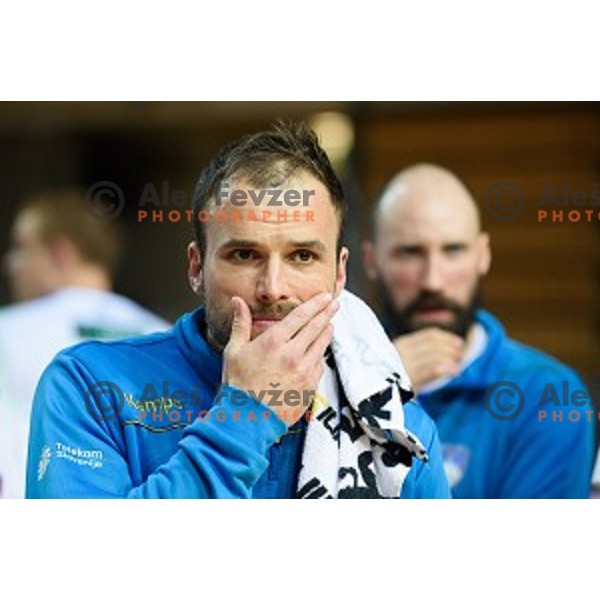 Uros Zorman in action during friendly handball match between Slovenia - Croatia, Bonifika, Koper, 09.01.2016