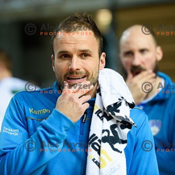 Uros Zorman in action during friendly handball match between Slovenia - Croatia, Bonifika, Koper, 09.01.2016