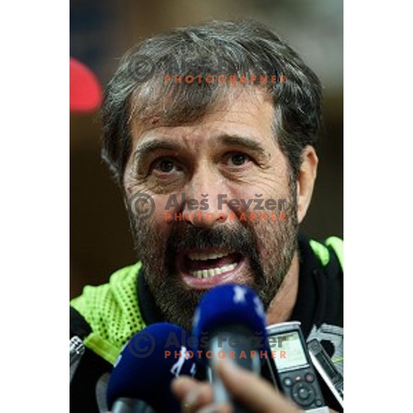 Veselin Vujovic in action during friendly handball match between Slovenia - Croatia, Bonifika, Koper, 09.01.2016