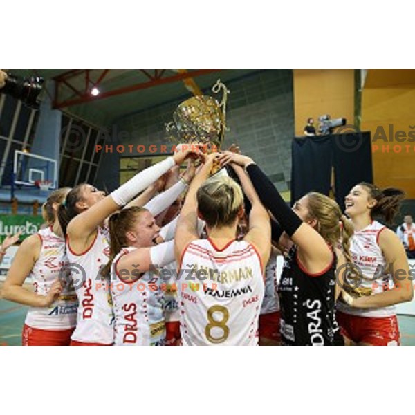 action in the Final of Slovenian Volleyball Cup between Calcit Volleyball and Nova KBM Branik in Kamnik, Slovenia on January 9, 2016