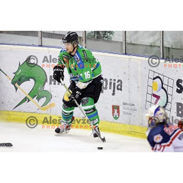 of Telemach Olimpija in action during ice-hockey match Telemach Olimpija - Red Bull Salzburg in EBEL league 2015/2016 in Tivoli Hall, Ljubljana, Slovenia on January 10, 2016