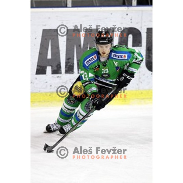 of Telemach Olimpija in action during ice-hockey match Telemach Olimpija - Red Bull Salzburg in EBEL league 2015/2016 in Tivoli Hall, Ljubljana, Slovenia on January 10, 2016