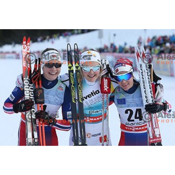 Stina Nilsson of Sweden, winner of FIS Cross Country World Cup Sprint Ladies Free in Planica, Slovenia on January 16, 2016