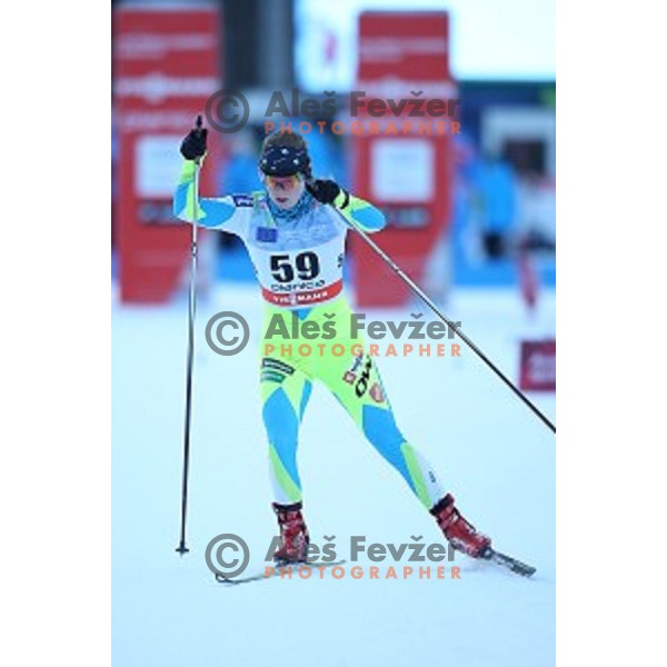 Anja Zavbi Kunaver of Slovenia at FIS Cross Country World Cup Sprint Ladies Free in Planica, Slovenia on January 16, 2016