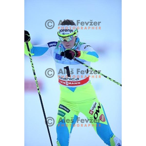 Nika Razinger of Slovenia at FIS Cross Country World Cup Sprint Ladies Free in Planica, Slovenia on January 16, 2016