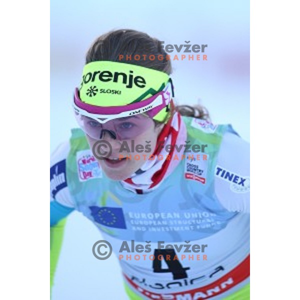 Alenka Cebasek of Slovenia at FIS Cross Country World Cup Sprint Ladies Free in Planica, Slovenia on January 16, 2016