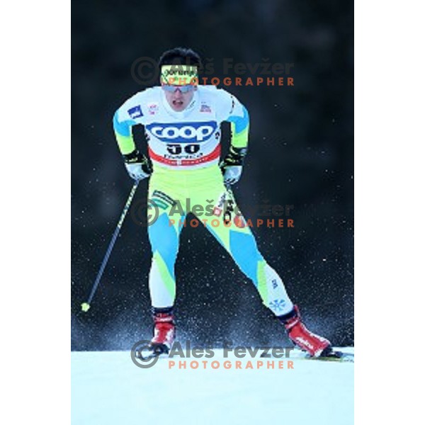 Miha Simenc of Slovenia at FIS Cross Country World Cup Sprint Men Free in Planica, Slovenia on January 16, 2016