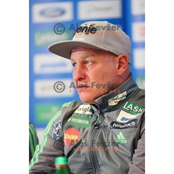 Goran Janus at press conference of Slovenia Nordic Ski team in Ljubljana on January 18, 2016