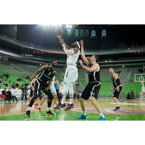 Dawan Robinson in action during EuroCup basketball match between Union Olimpija Ljubljana - Nizhny Novgorod, Stozice, Ljubljana, 20.01.2016