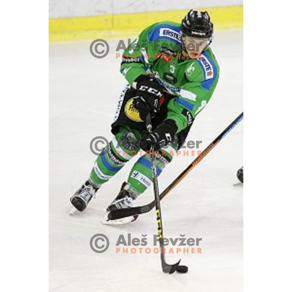 of Telemach Olimpija in action during ice-hockey match Telemach Olimpija- VSV in EBEL league 2015/2016 in Tivoli Hall, Ljubljana, Slovenia on January 22, 2016
