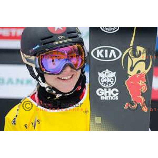 Ester Ledetcka in action during snowboard match of FIS Snowboard World Cup Parallel Gaint Slalom at Rogla, Slovenia, on January 23, 2016