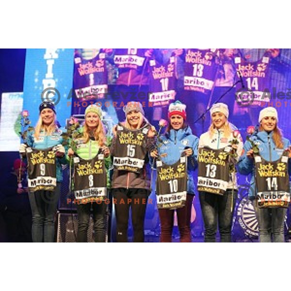 Ana Drev (SLO) during official draw of starting numbers for FIS Audi World Cup Alpine skiing Giant Slalom for 52 Golden Fox - Zlata Lisica in Maribor, Slovenia on January 29, 2016