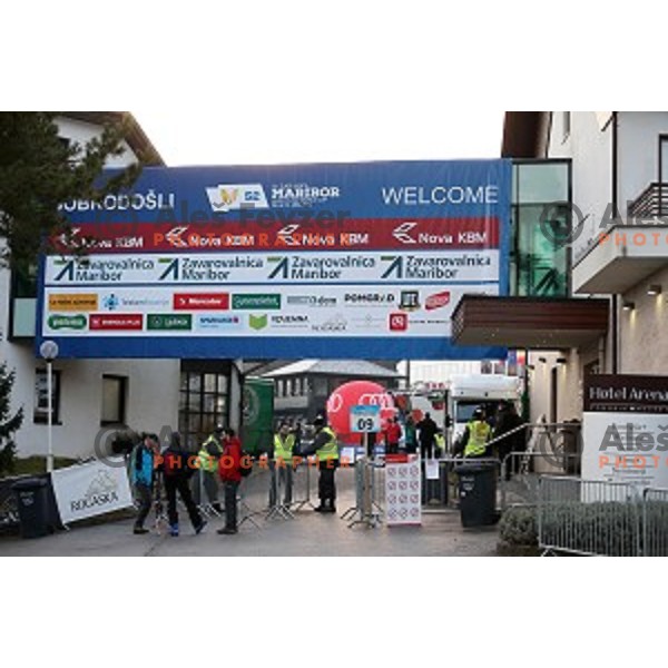 Course inspection for FIS Audi World Cup Alpine skiing Giant Slalom for 52 Golden Fox - Zlata Lisica in Maribor, Slovenia on January 30, 2016