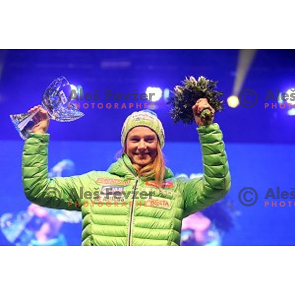 Ana Drev (SLO) at FIS Audi World Cup Alpine skiing Giant Slalom for 52 Golden Fox - Zlata Lisica in Maribor, Slovenia on January 30, 2016