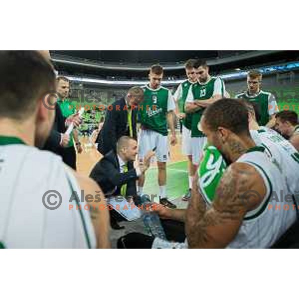 in action during basketball match between Union Olimpija and Tajfun Sentjur during 22. round of ABA league in Arena Stozice, Ljubljana, Slovenia, on 30th January, 2016.