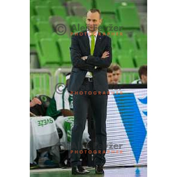 Gasper Potocnik of Union Olimpija during basketball match between Union Olimpija and Tajfun Sentjur during 22. round of ABA league in Arena Stozice, Ljubljana, Slovenia, on 30th January, 2016.