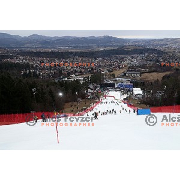 FIS Audi World Cup Alpine Skiing Slalom for 52 Golden Fox - Zlata Lisica in Maribor, Slovenia on January 31, 2016 which was cancelled due to warm temperatures