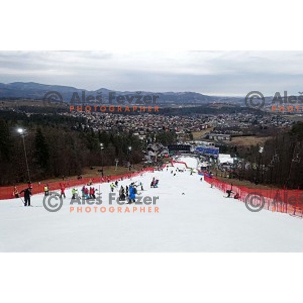 FIS Audi World Cup Alpine Skiing Slalom for 52 Golden Fox - Zlata Lisica in Maribor, Slovenia on January 31, 2016 which was cancelled due to warm temperatures